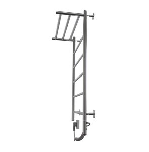 Полотенцесушитель электрический Орион Лесенка с полкой 50-100, 80 вт (К-кнопка, Дуга, Справа, Чёрный матовый) - фото 735581619