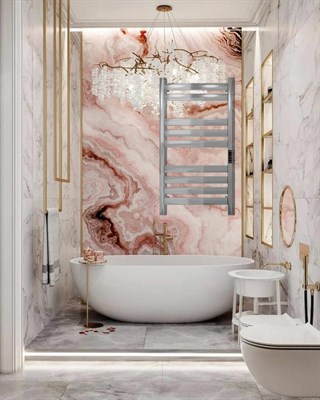 Полотенцесушитель электрический Наоми Гранд 50-100, 250 вт (К-ЖК панель, Слева, Чёрный матовый) - фото 735604564