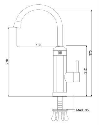 Смеситель - водонагреватель РМС-ЭЛО4 (3 Квт) - фото 737253287