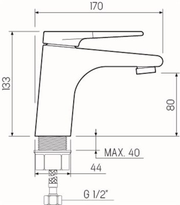 Смеситель для раковины РМС SL121W-001F - фото 737253374