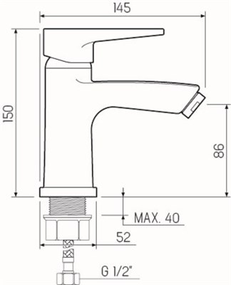 Смеситель для раковины РМС SL77BL-001F Черный - фото 737253398