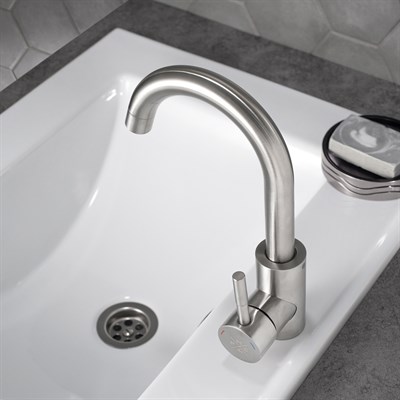 Смеситель для раковины РМС SUS124-001F-1 Нержавеющая сталь - фото 737253408