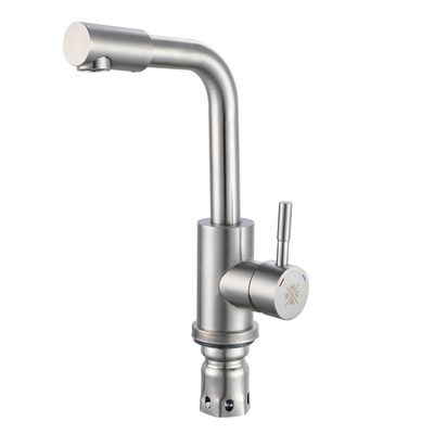 Смеситель для раковины РМС SUS124-001F-3 Нержавеющая сталь - фото 737253420