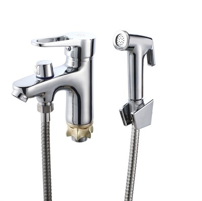 Смеситель для раковины РМС SL141-001F-1 с лейкой однорычажный - фото 737253456