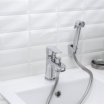 Смеситель для раковины РМС SL141-001F-1 с лейкой однорычажный - фото 737253457