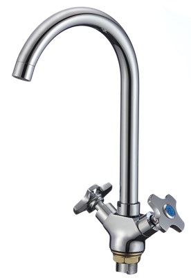 Смеситель для кухни РМС SL115-274F двуручковый - фото 737253469