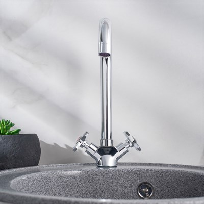 Смеситель для кухни РМС SL115-274F двуручковый - фото 737253471