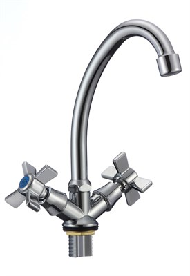 Смеситель для кухни РМС SL118-271F двуручковый - фото 737253480