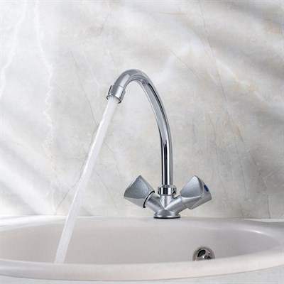 Смеситель для кухни РМС SL119-271 двуручковый - фото 737253485