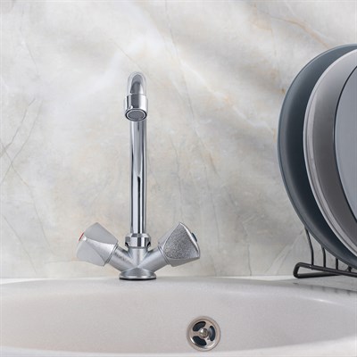 Смеситель для кухни РМС SL119-271 двуручковый - фото 737253488
