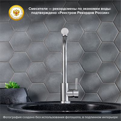 Смеситель для кухни РМС SUS124-017F-3 Нержавеющая сталь - фото 737253524