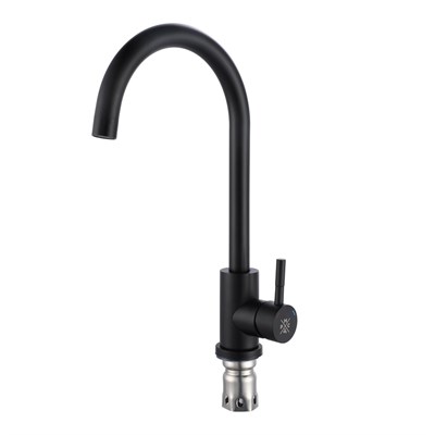 Смеситель для кухни РМС SUS124BL-017F Черный - фото 737253542