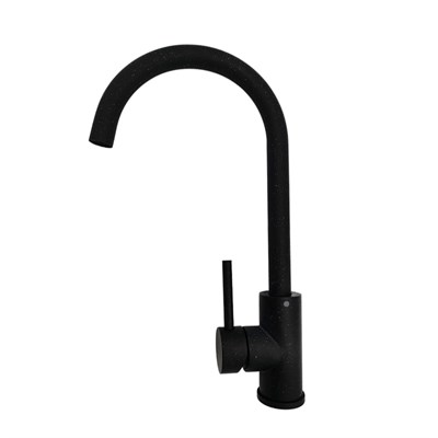 Смеситель для кухни РМС SUS124BLK-017F из нержавеющей стали черного цвета - фото 737253553