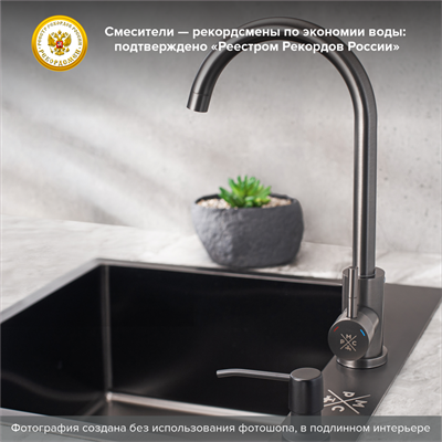 Смеситель для кухни РМС SUS124PVD-017F с PVD покрытием - фото 737253561