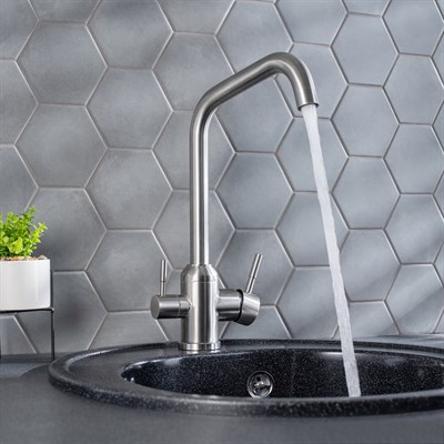 Смеситель для кухни РМС SUS124-017F-015 с фильтром для питьевой воды из нержавеющей стали - фото 737253610