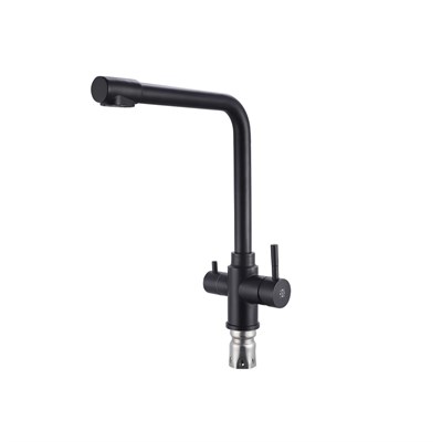 Смеситель для кухни РМС SUS125BL-017F-015 с фильтром для питьевой воды Черный - фото 737253613
