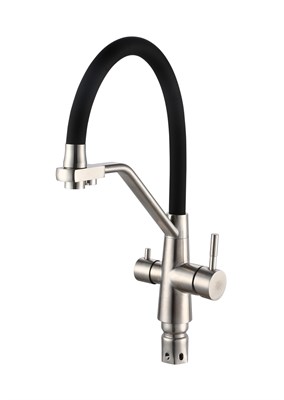 Смеситель для кухни РМС SUS127BL-016F-015 с фильтром для питьевой воды Черный - фото 737253621