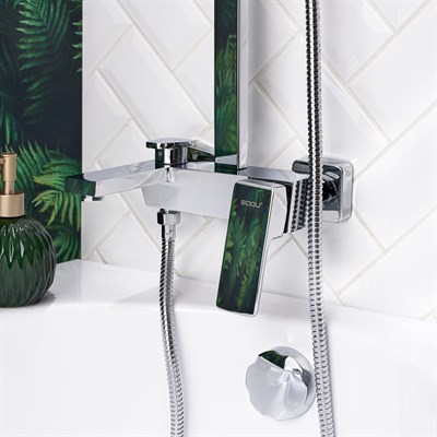 Душевая стойка BOOU B7084-27 с тропическим душем из латуни - фото 737253840