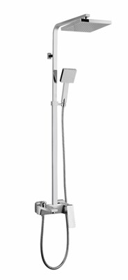 Душевая стойка BOOU B7084-27 с тропическим душем из латуни - фото 737253841