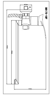 Смеситель для ванны с душем BOOU B8173-18F универсальный Латунь - фото 737253853