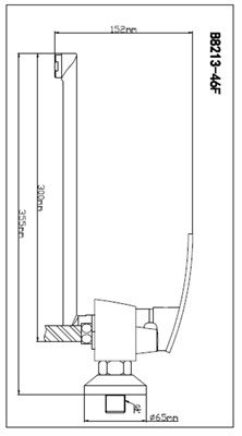 Смеситель для ванны с душем BOOU B8213-46F универсальный Латунь - фото 737253856