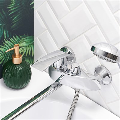 Смеситель для ванны с душем BOOU B8213-46F универсальный Латунь - фото 737253857