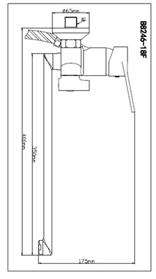 Смеситель для ванны с душем BOOU B8246-18F универсальный Латунь - фото 737253860