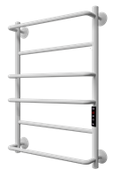 Полотенцесушитель электрический Сага Гранд 50-65, 165 вт (К-ЖК панель, Слева, Белый матовый)