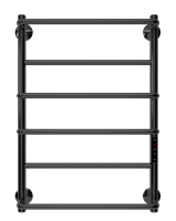 Полотенцесушитель электрический Сага Гранд 50-65, 165 вт (К-ЖК панель, Справа, Чёрный матовый)