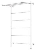 Полотенцесушитель электрический Орион Лесенка с полкой 50-80 (К-таймер, Дуга, Слева, Белый мат, 70 вт.)