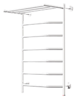 Полотенцесушитель электрический Флоран-Э с полкой 40-74 (К-кнопка, белый, слева, 60 вт)