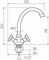Смеситель для кухни РМС SL118-271F двуручковый - фото 737253481